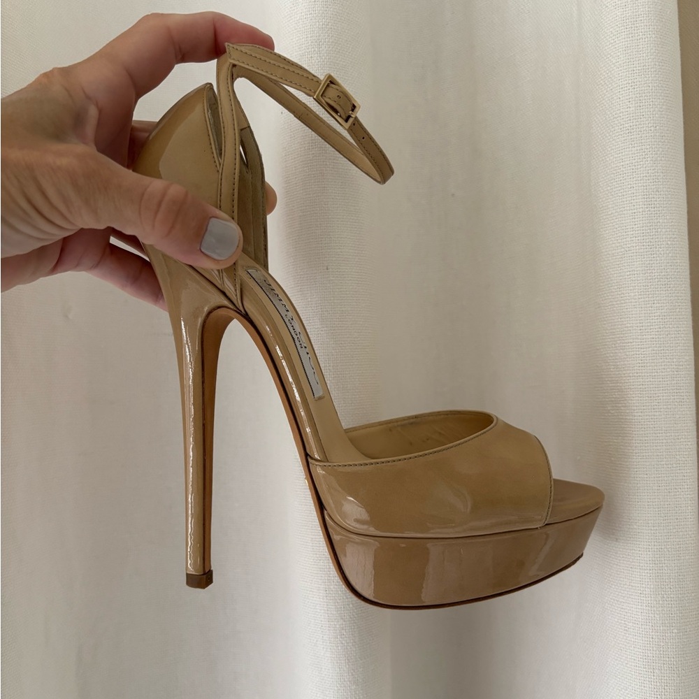 Jimmy Choo patent nude Heeled Sandals - Picture 2 of 6